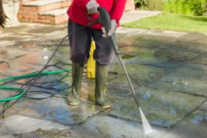 person pressure washing patio house 1359541598 1 Pressure Washing Darling Point NSW $99